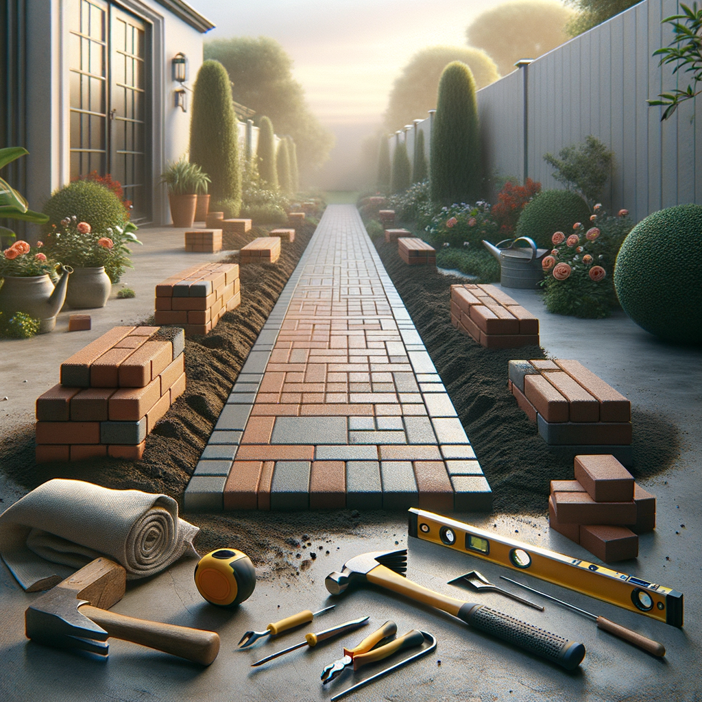 Creating Durable Outdoor Pathways with Brick and Hand Tools