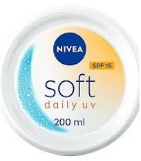 NIVEA Soft Daily UV Moisturiser For Face Hand & Body SPF15