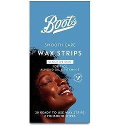 Boots Smooth Care Wax Strips Sensitive Face 20pk